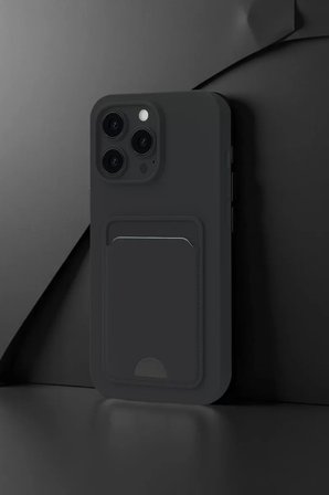 Newface Apple iPhone 16 Pro Kılıf Kelvin Kartvizitli Silikon - Siyah