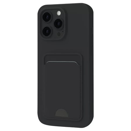 Newface Apple iPhone 16 Pro Kılıf Kelvin Kartvizitli Silikon - Siyah