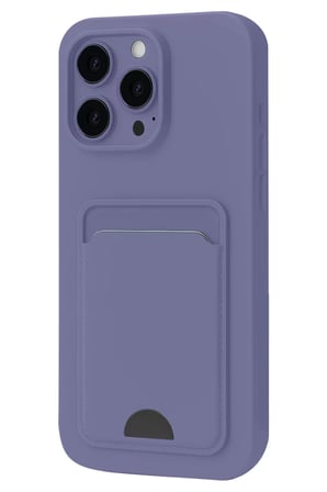 Newface Apple iPhone 16 Pro Kılıf Kelvin Kartvizitli Silikon - Lila