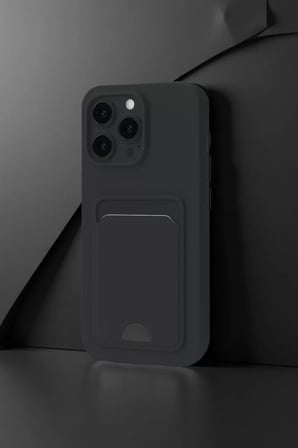 Newface Apple iPhone 16 Pro Kılıf Kelvin Kartvizitli Silikon - Lila