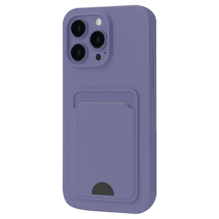 Newface Apple iPhone 16 Pro Kılıf Kelvin Kartvizitli Silikon - Lila
