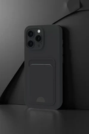 Newface Apple iPhone 16 Pro Max Kılıf Kelvin Kartvizitli Silikon - Koyu Yeşil