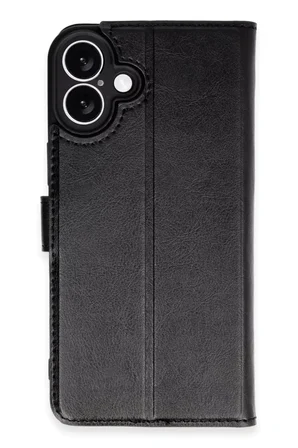 Newface Apple iPhone 16 Plus Kılıf Trend S Plus Kapaklı Kılıf - Siyah