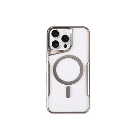 Newface Apple iPhone 14 Pro Max Kılıf Boyi Magsafe Silikon Kapak - Gümüş