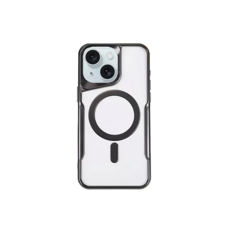 Newface Apple iPhone 15 Plus Kılıf Boyi Magsafe Silikon Kapak - Siyah