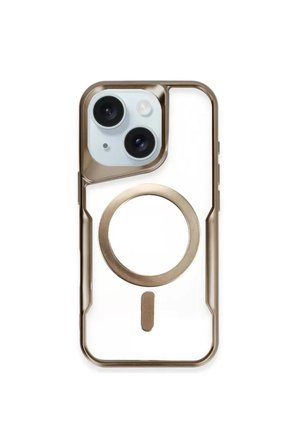 Newface Apple iPhone 15 Plus Kılıf Boyi Magsafe Silikon Kapak - Kahverengi