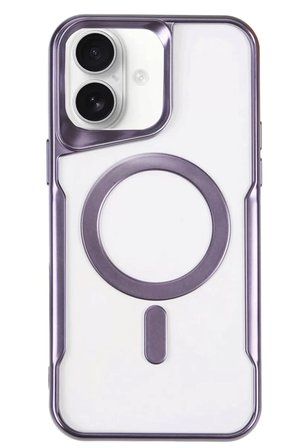 Newface Apple iPhone 16 Plus Kılıf Boyi Magsafe Silikon Kapak - Derin Mor