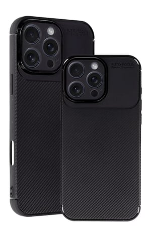 Newface Apple iPhone 16 Pro Kılıf Auto Focus Karbon Kapak - Siyah