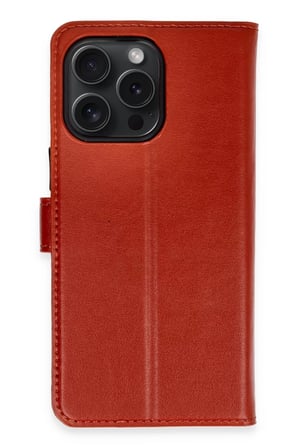 Newface Apple iPhone 15 Pro Max Kılıf Trend S Plus Kapaklı Kılıf - Kırmızı