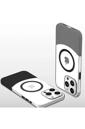 Joko Apple iPhone 16 Carbon Puzzle Magsafe Kapak - Beyaz