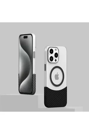 Joko Apple iPhone 16 Carbon Puzzle Magsafe Kapak - Beyaz