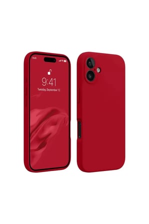 Newface Apple iPhone 16 Kılıf First Silikon - Kırmızı