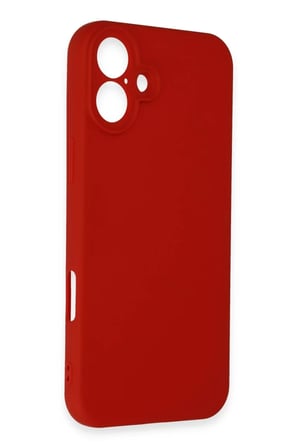 Newface Apple iPhone 16 Kılıf First Silikon - Kırmızı