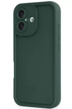 Newface Apple iPhone 16 Kılıf Viera Silikon - Koyu Yeşil