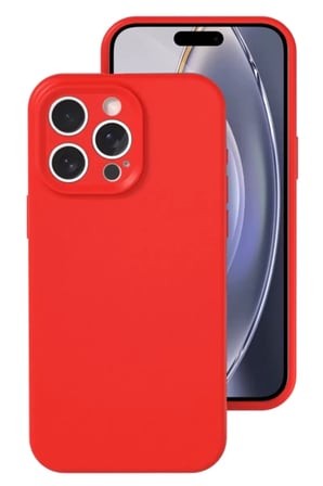 Newface Apple iPhone 16 Pro Kılıf Nano içi Kadife Silikon - Kırmızı
