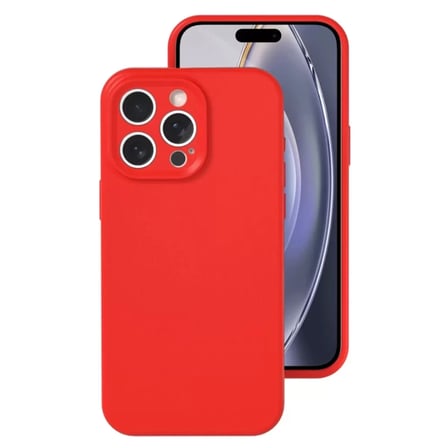 Newface Apple iPhone 16 Pro Kılıf Nano içi Kadife Silikon - Kırmızı