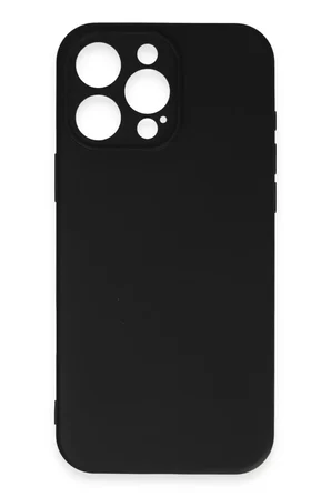 Newface Apple iPhone 16 Pro Max Kılıf Nano içi Kadife Silikon - Siyah