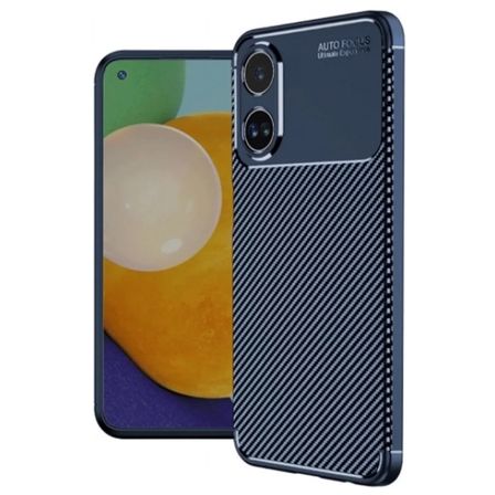Newface Oppo A60 Kılıf Auto Focus Karbon Kapak - Lacivert