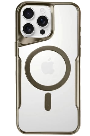 Newface Apple iPhone 16 Pro Max Kılıf Boyi Magsafe Silikon Kapak - Çöl Titanyum