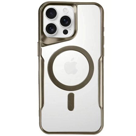 Newface Apple iPhone 16 Pro Max Kılıf Boyi Magsafe Silikon Kapak - Çöl Titanyum
