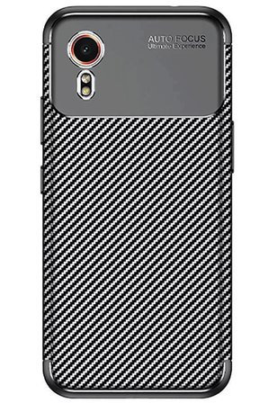Newface Samsung Galaxy XCover 7 Kılıf Auto Focus Karbon Kapak - Siyah