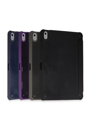 Newface Apple iPad Pro 13 (2024) Kılıf Color Karbon Tablet Kılıfı - Siyah