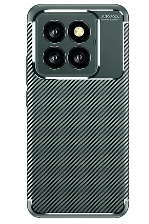 Newface Xiaomi Mi 14T Pro Kılıf Auto Focus Karbon Kapak - Koyu Yeşil