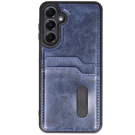 Newface Samsung Galaxy S24 FE Kılıf Sara Kartvizitli Deri Kılıf - Lacivert