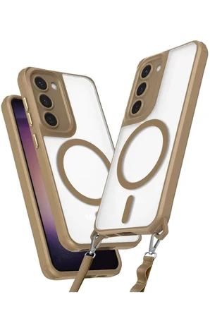 Newface Samsung Galaxy S23 Plus Kılıf Enka Magsafe Silikon Kılıf - Desert