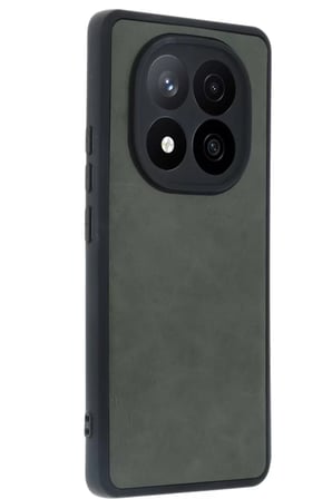 Newface Xiaomi Redmi Note 14 Pro 5G Kılıf Aras Deri Kapak - Koyu Yeşil