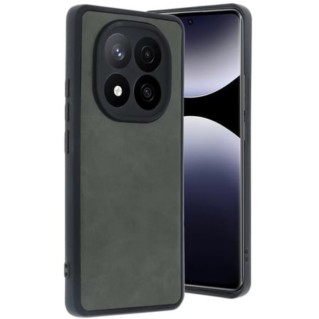 Newface Xiaomi Redmi Note 14 Pro 5G Kılıf Aras Deri Kapak - Koyu Yeşil