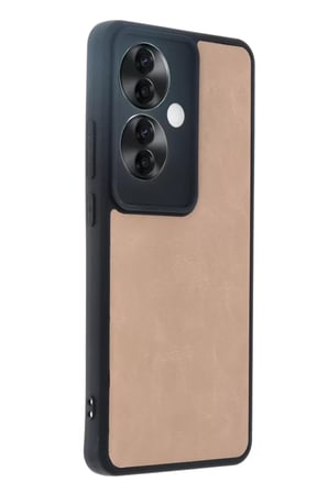 Newface Oppo Reno 11F Kılıf Aras Deri Kapak - Pudra
