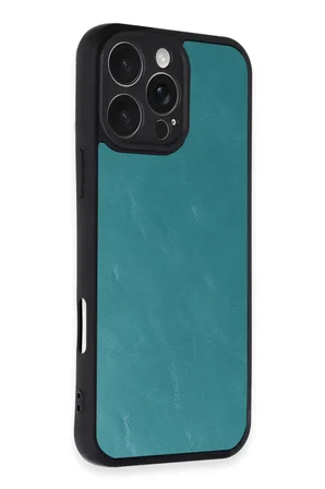 Newface Apple iPhone 16 Pro Max Kılıf Aras Deri Kapak - Açık Yeşil