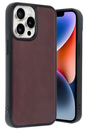 Newface Apple iPhone 14 Pro Max Kılıf Aras Deri Kapak - Bordo