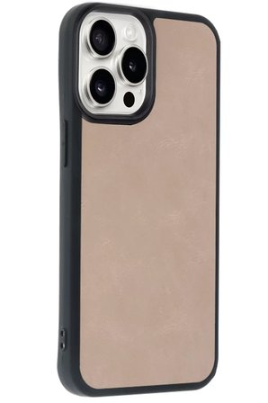 Newface Apple iPhone 14 Pro Max Kılıf Aras Deri Kapak - Pudra