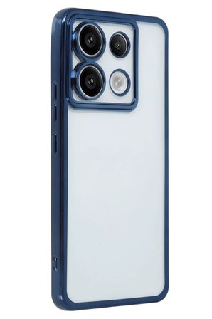 Newface Xiaomi Redmi Note 13 Pro 5G Kılıf Razer Lensli Silikon - Sierra Blue