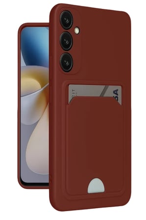 Newface Samsung Galaxy A16 5G Kılıf Kelvin Kartvizitli Silikon - Bordo
