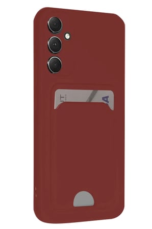 Newface Samsung Galaxy A16 5G Kılıf Kelvin Kartvizitli Silikon - Bordo