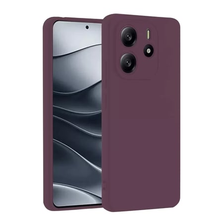 Newface Xiaomi Redmi Note 14 4G Kılıf First Silikon - Mürdüm