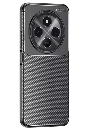 Newface Tecno Spark 30C Kılıf Auto Focus Karbon Kapak - Siyah