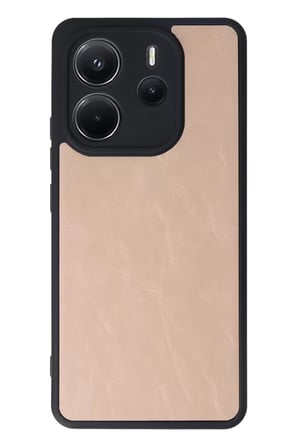 Newface Xiaomi Redmi Note 14 4G Kılıf Aras Deri Kapak - Pudra