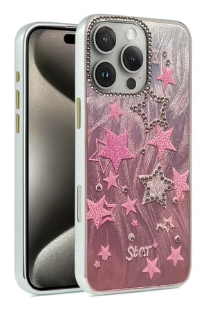 Newface Apple iPhone 16 Pro Kılıf Blade Aynalı Desenli Kapak - Desen 7