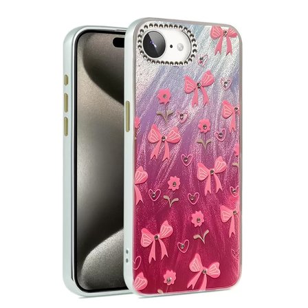 Newface Apple iPhone 16E Kılıf Blade Aynalı Desenli Kapak - Desen 3