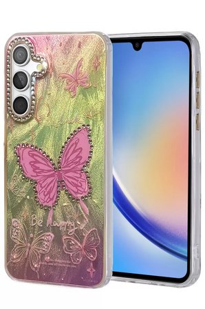 Newface Samsung Galaxy A34 5G Kılıf Blade Aynalı Desenli Kapak - Desen 5