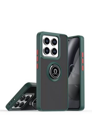 Newface Xiaomi Mi 14T Pro Kılıf Montreal Yüzüklü Silikon Kapak - Yeşil