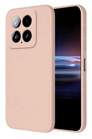Newface Xiaomi Mi 14T Pro Kılıf Nano içi Kadife Silikon - Pudra
