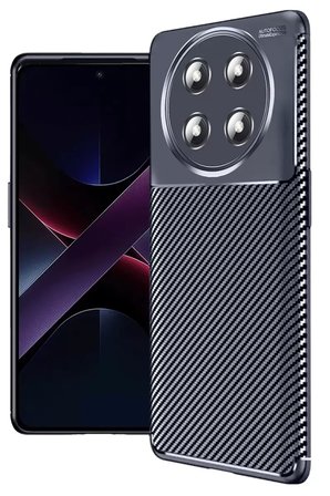 Newface Honor Magic 7 Lite Kılıf Auto Focus Karbon Kapak - Lacivert