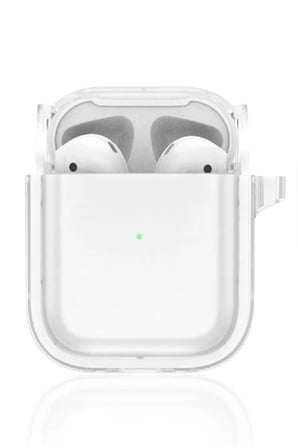 Movenchy Apple Airpods 4 (4.nesil) Shiny Şeffaf Kılıf - Beyaz