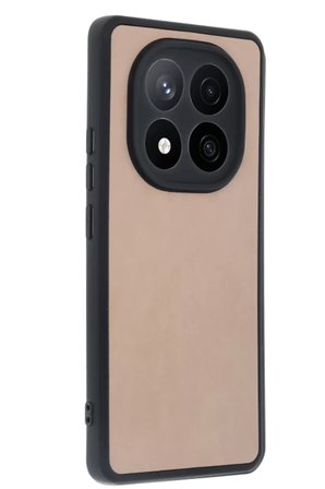 Newface Xiaomi Redmi Note 14 Pro 5G Kılıf Aras Deri Kapak - Pudra