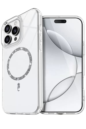 Newface Apple iPhone 15 Pro Max Live Diamond Magsafe Kapak - Şeffaf